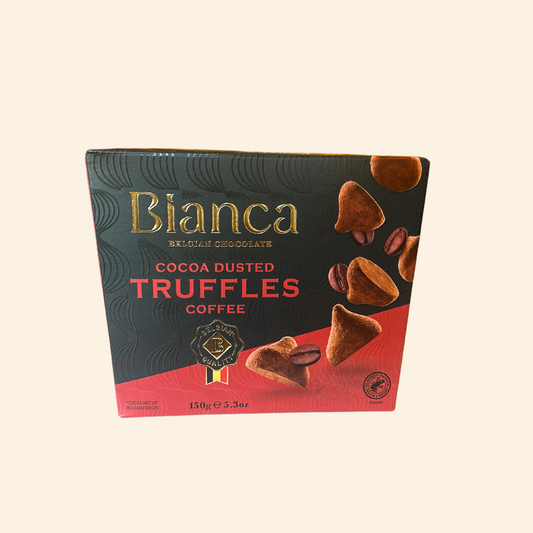 Boîte cadeau truffes belges,  chocolat et café