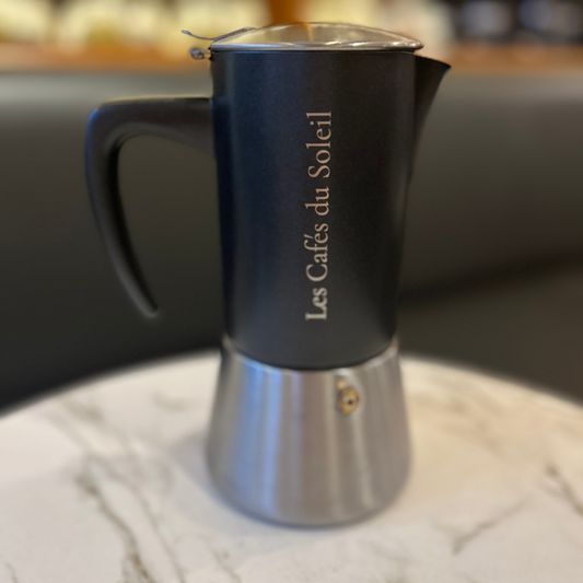 Cafetière Espresso Les Cafés du Soleil, acier inoxydable 10 tasses