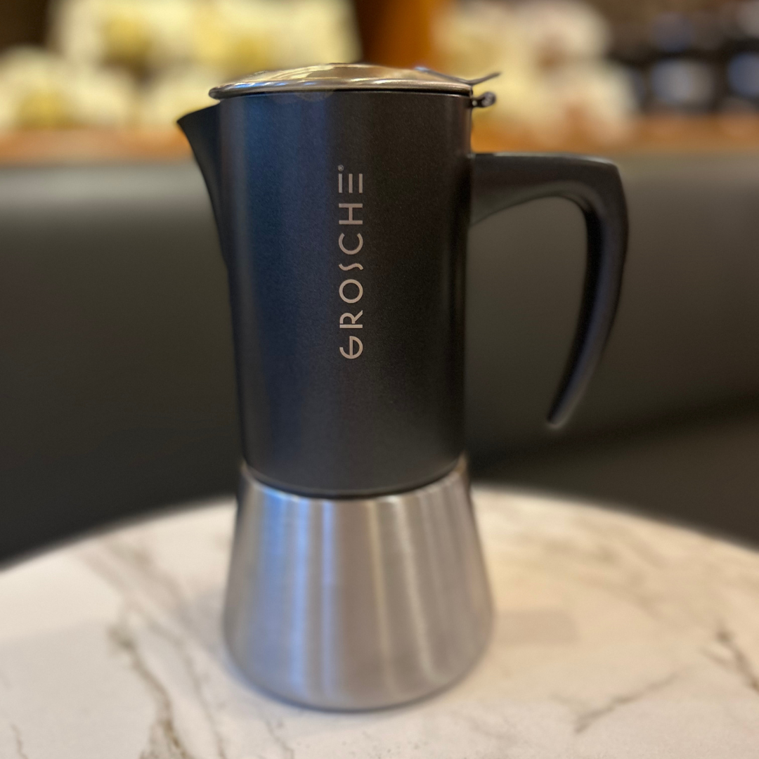 Cafetière Espresso Les Cafés du Soleil, acier inoxydable 10 tasses