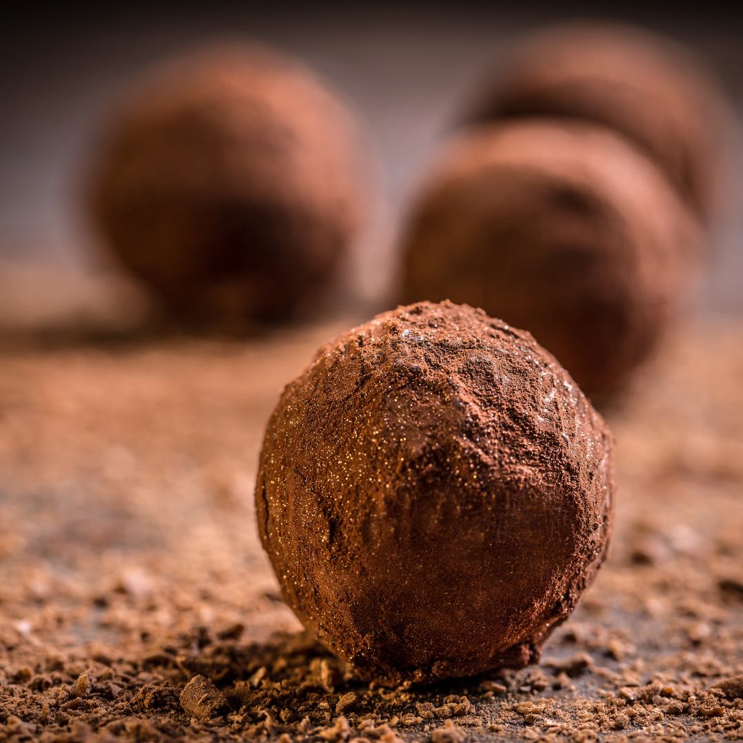 Gift box of Belgian truffles, various flavors