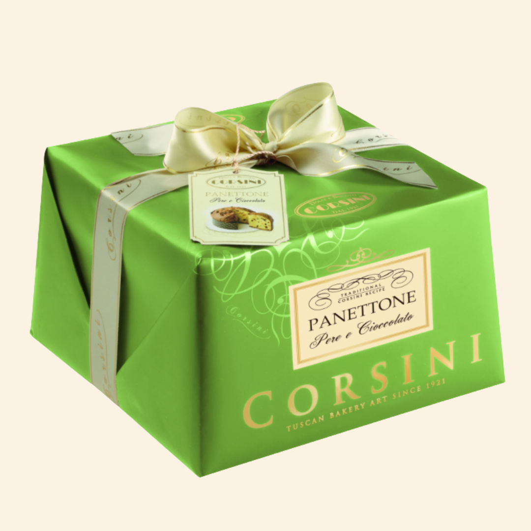Corsini Panettone Pear and Chocolate, gift wrapping 1 kg
